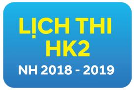 Thông báo lịch thi lần 2 HKI năm học 2018-2019